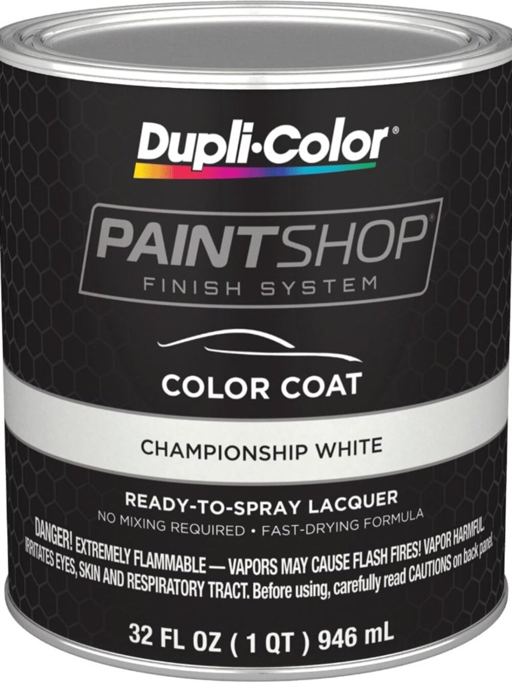 Championship White Auto Paint Finish System - 1 Quart, High-Gloss, Easy
